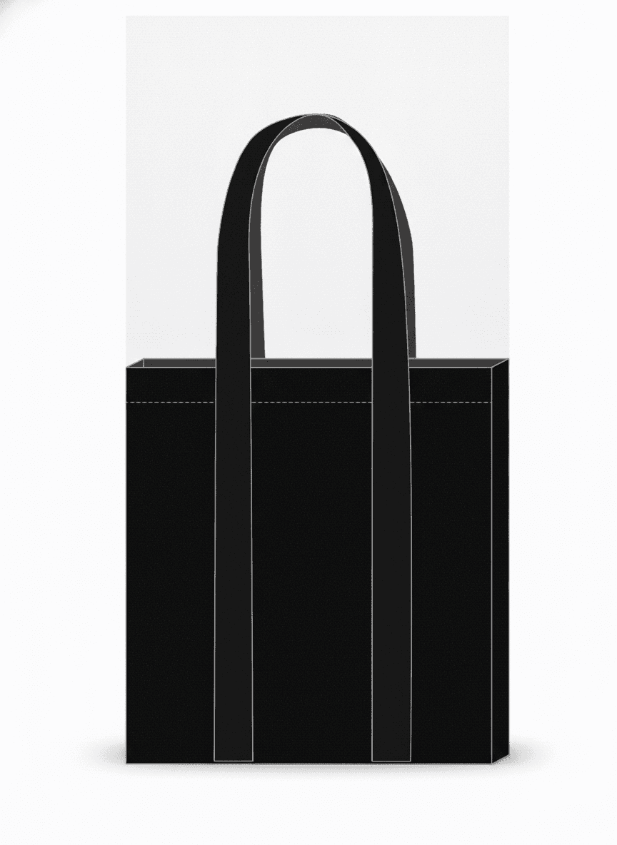Lavasta Tote Bag with Panels & Sewn-On Handles
