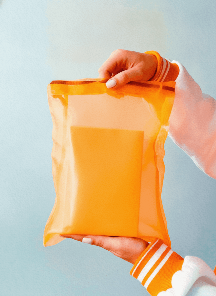 Orange Organza Pouch