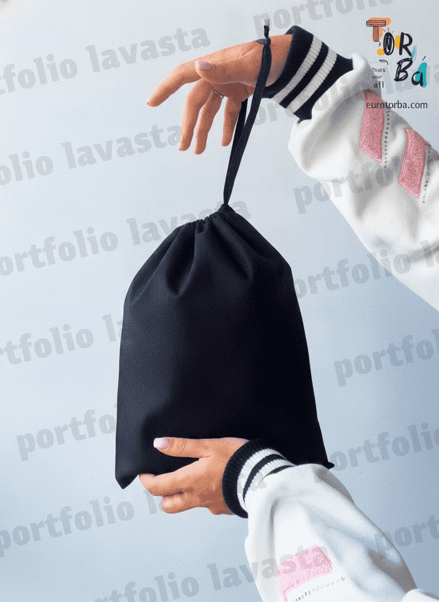 Black Calico Pouch