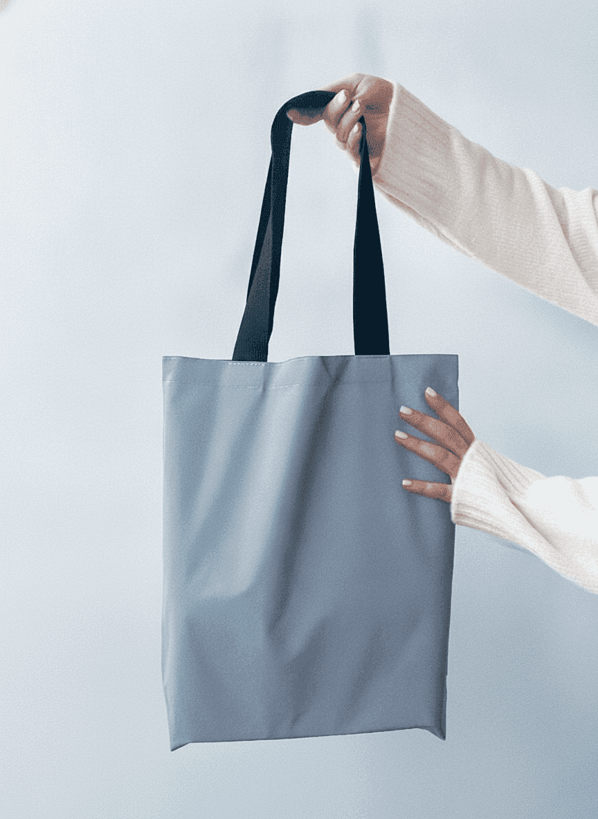 Reflective Tote Bag with Double Bottom