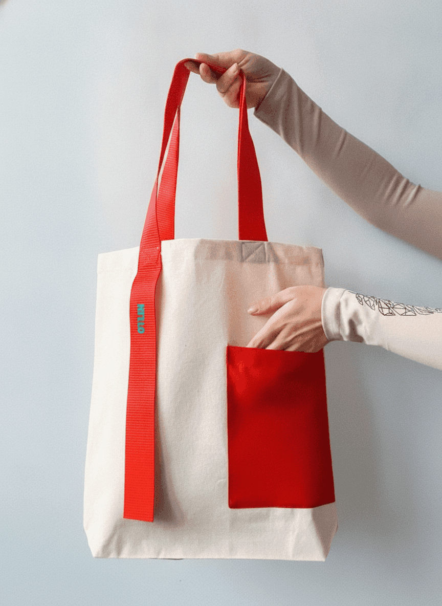 White Custom Logo Tote Bag