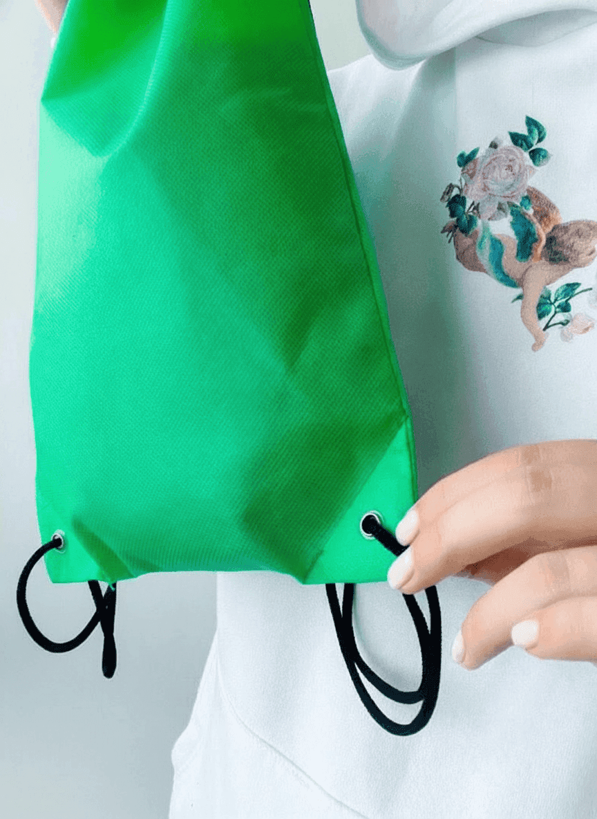Small Long Green Spunbond Backpack