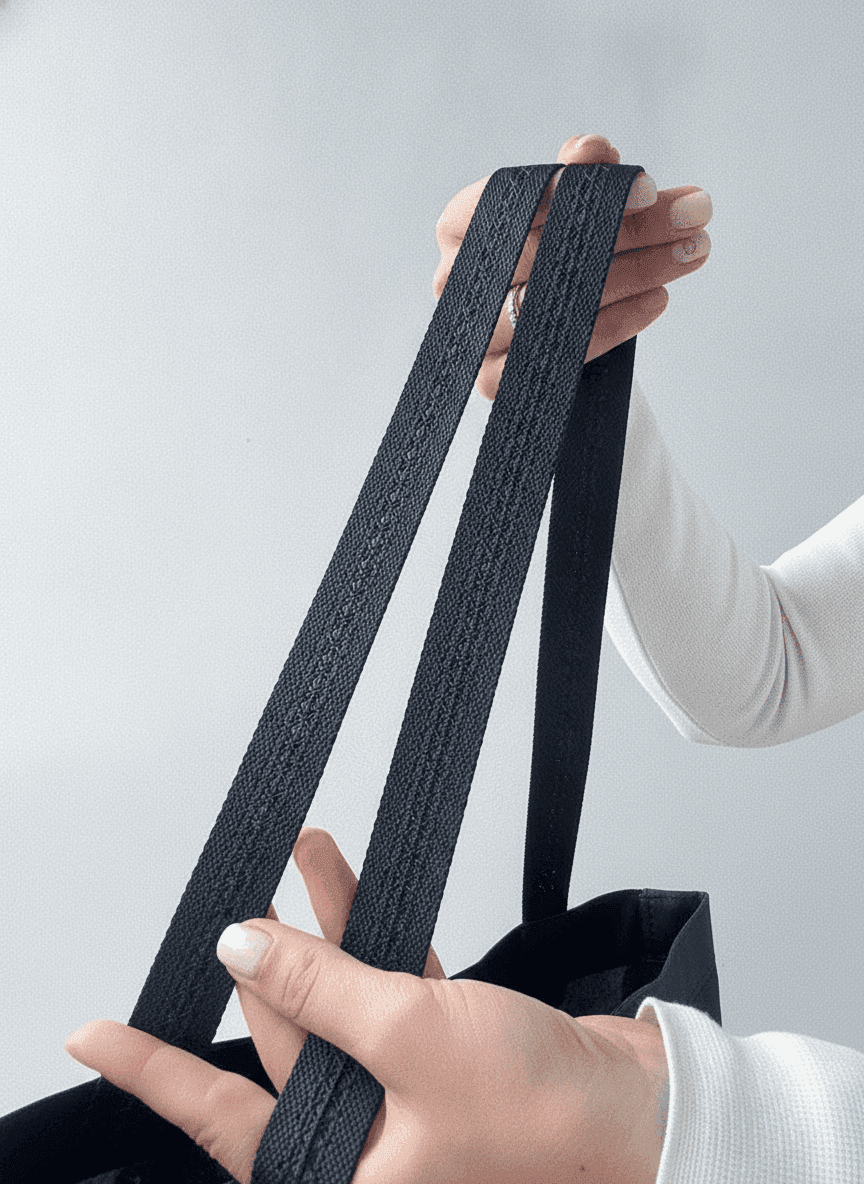 Lightweight Black Spunbond Tote Bag