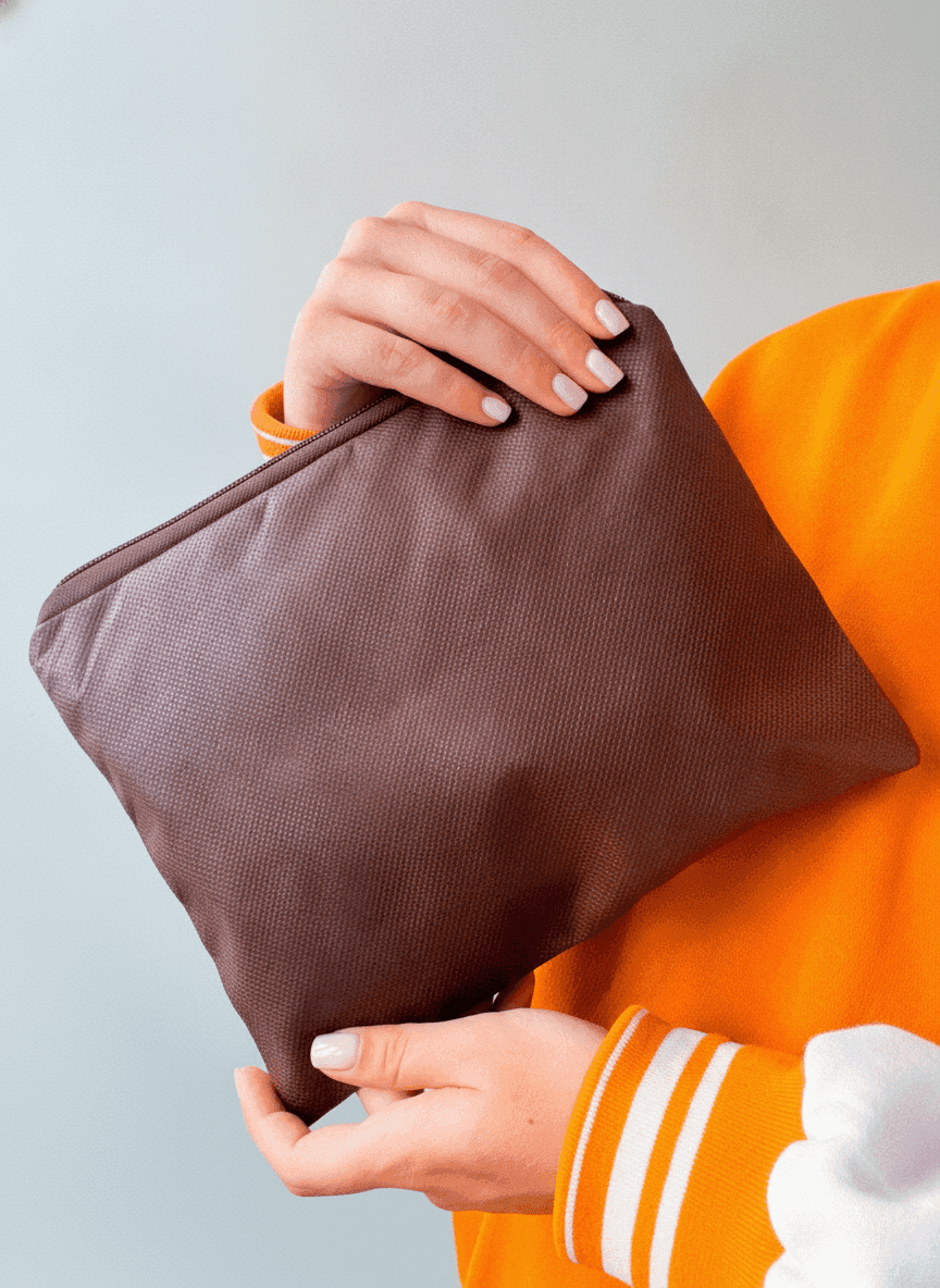 Nonwoven Zippered Makeup Bag
