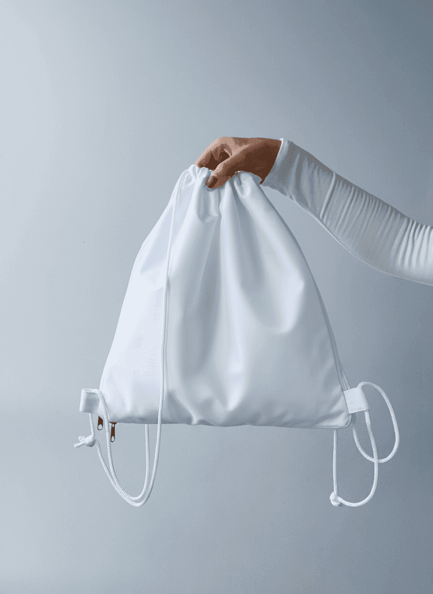 Рюкзачок из водоотталкивающей плащевки, канатные шнуры