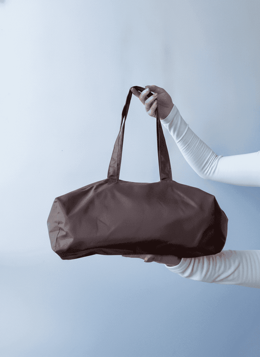 Vertical Water-Repellent Raincoat Fabric Tote Bag