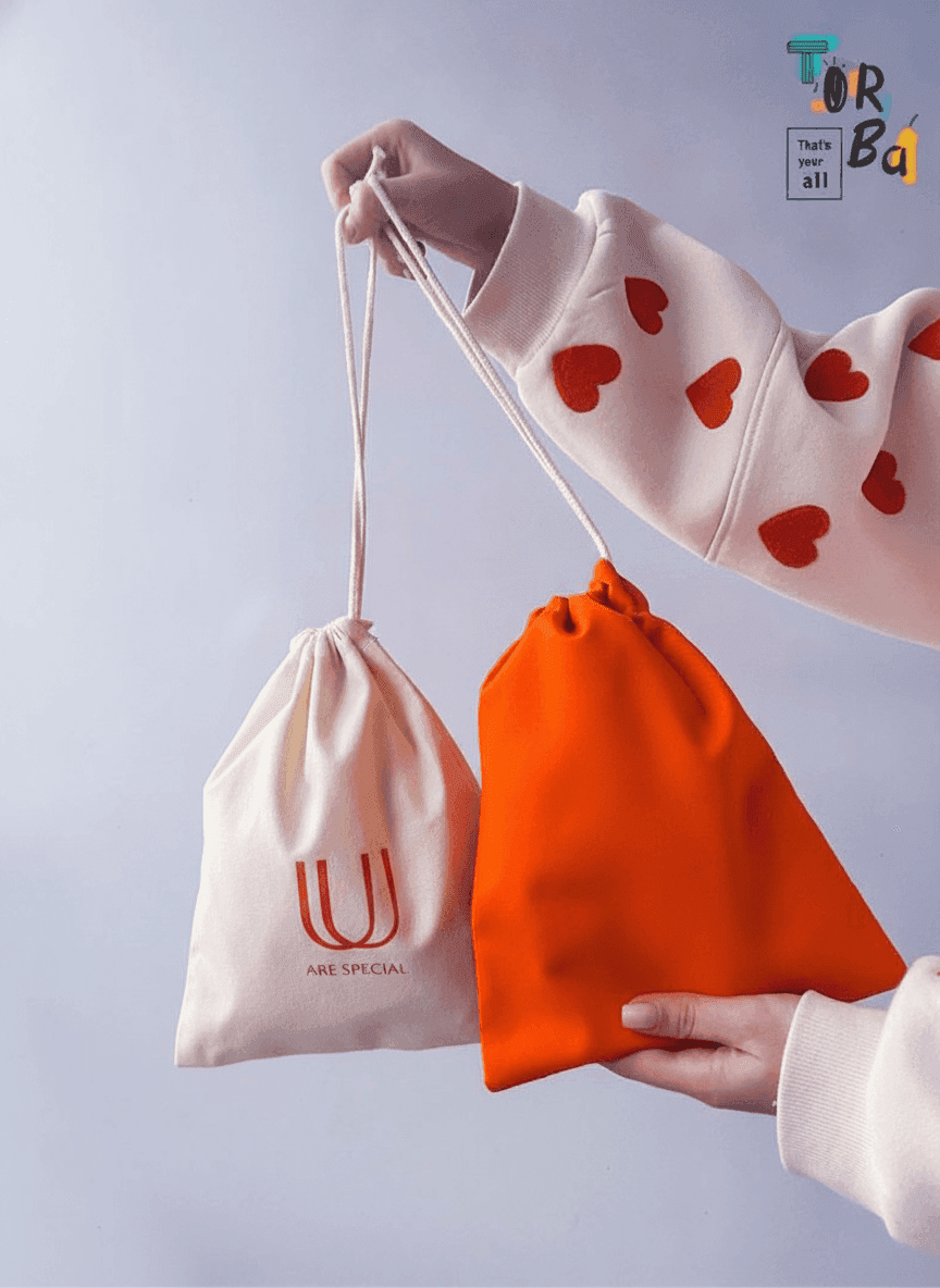 Twill Drawstring Gift & Storage Pouch