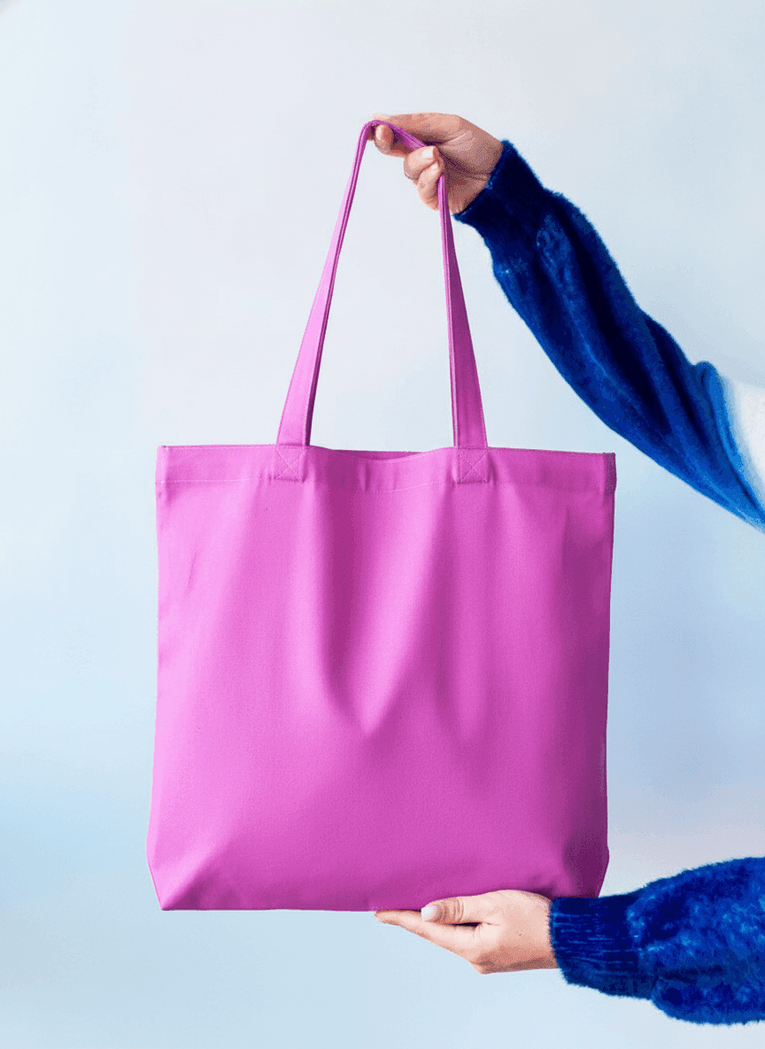 Square Heavy Cotton Tote Bag - Lilac