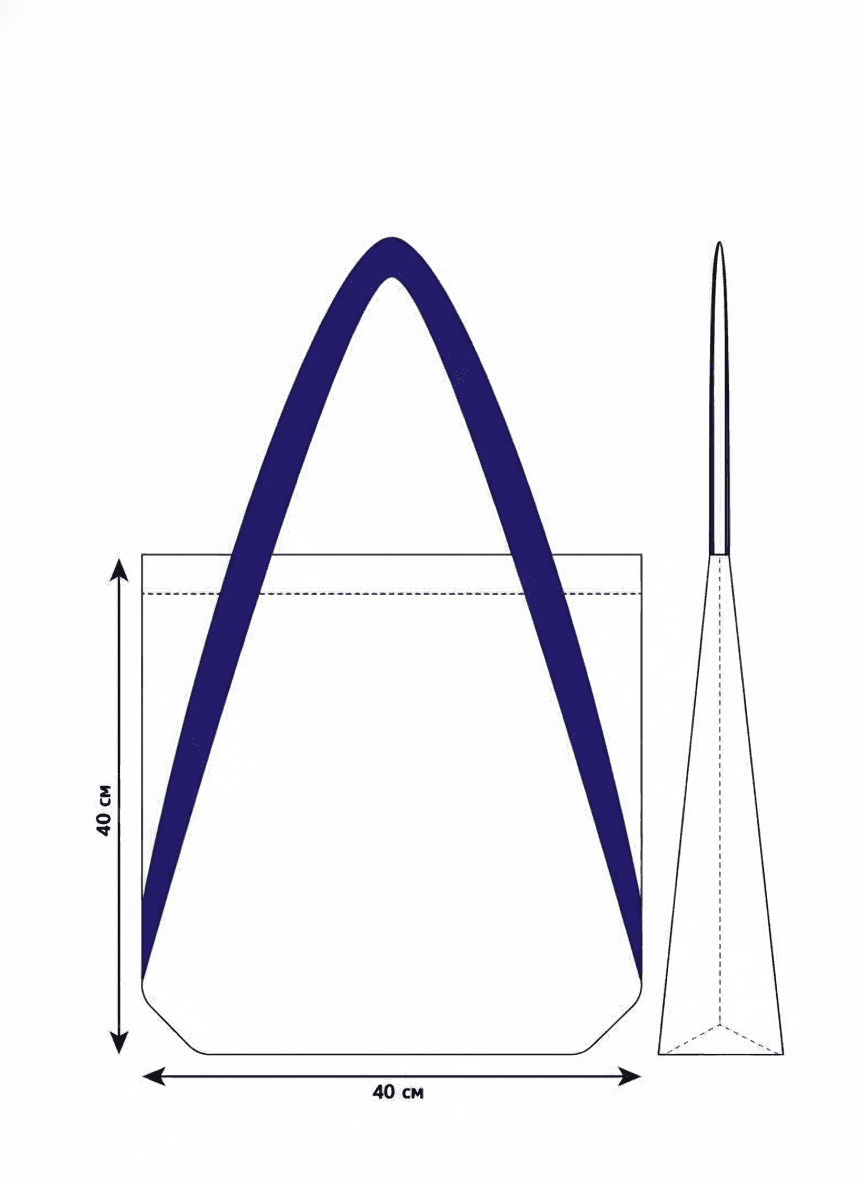 PVC/Silicone Tote Bag with Sewn Handles