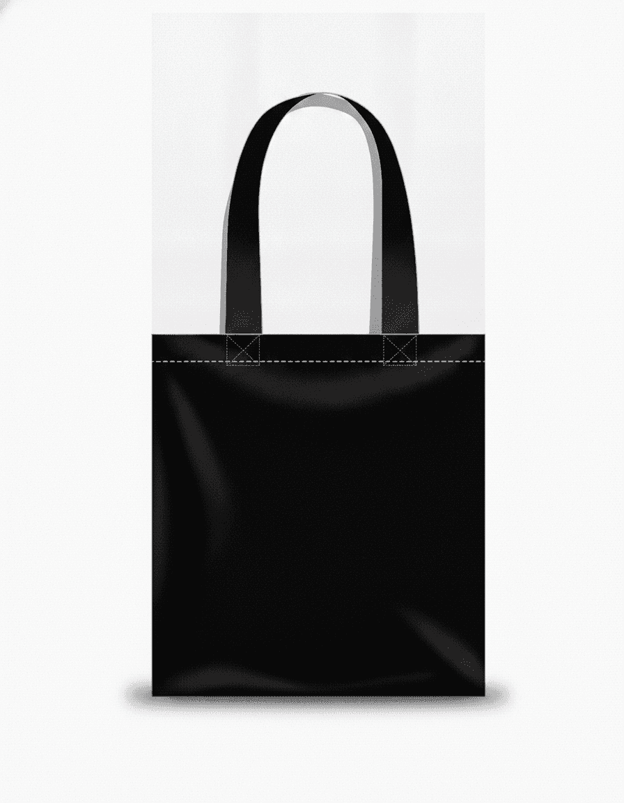 Black Twill Tote Bag