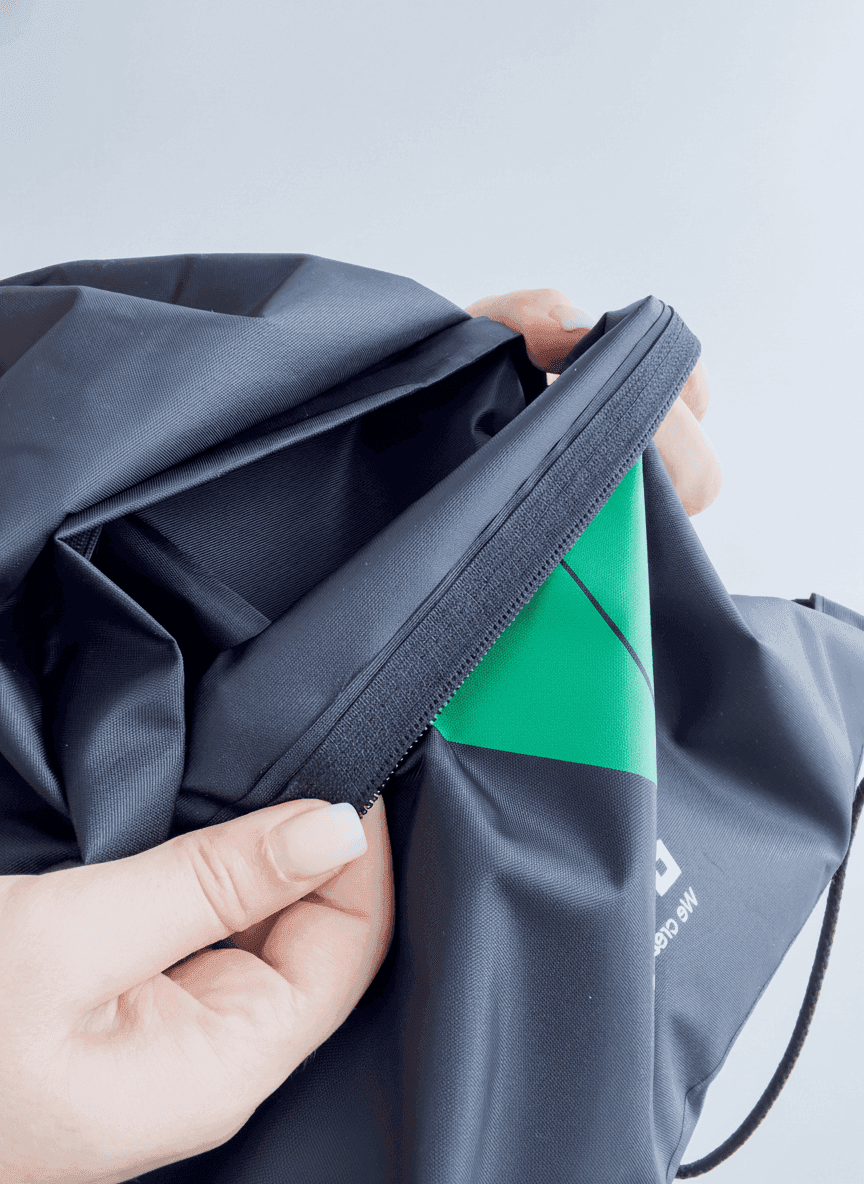 Плоский рюкзачок на шнурках з плащівки й оксфорду для промо