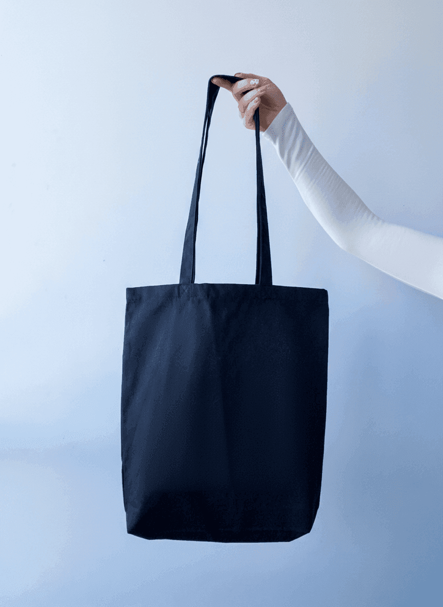 Шопер із бавовняної саржі з подовженими плечовими ручками — стильний міцний еко-аксесуар для покупок і щоденного використання без друку розмір: 37см х 41см х 7см