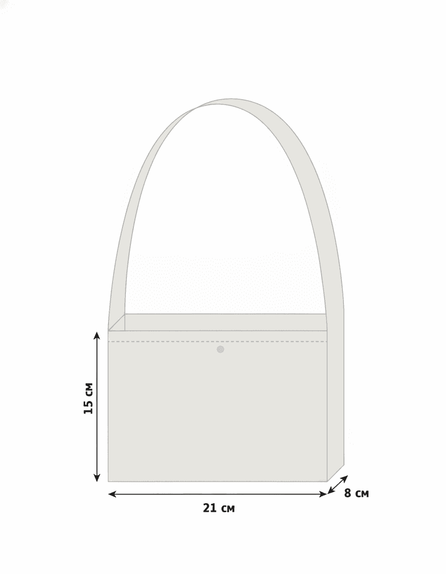 Light Beige Twill Crossbody Bag
