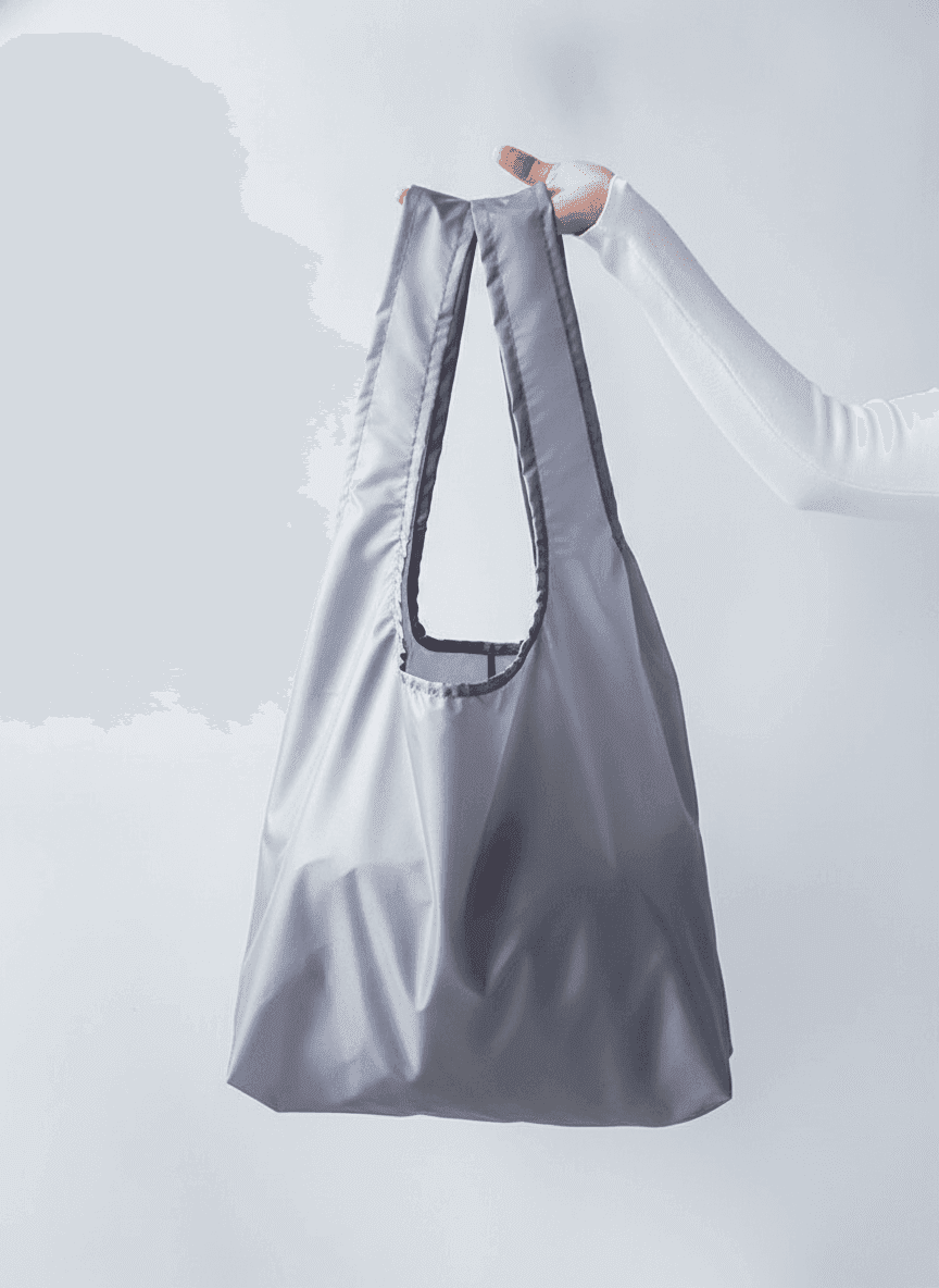 Gray Lightweight Durable Tote Bag with Wide Handles