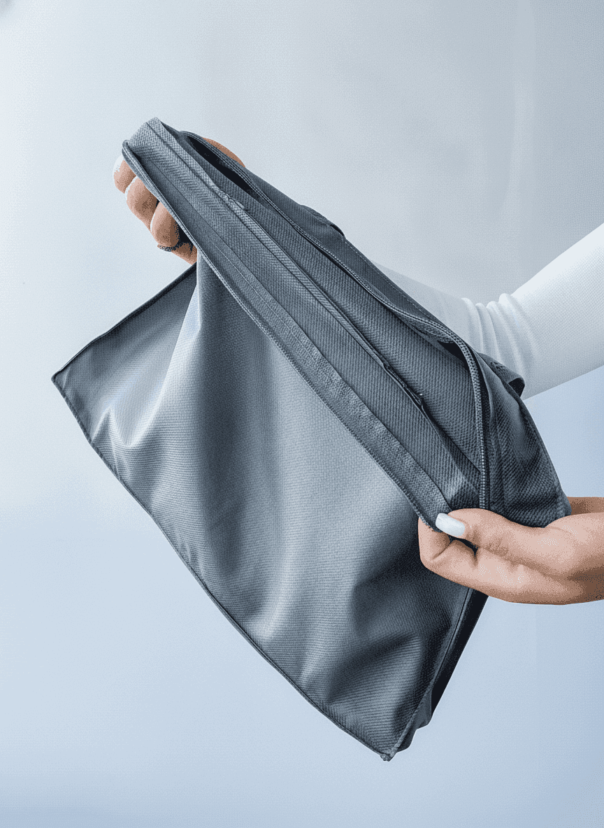 Spunbond Nonwoven Tote with Patterned Handles