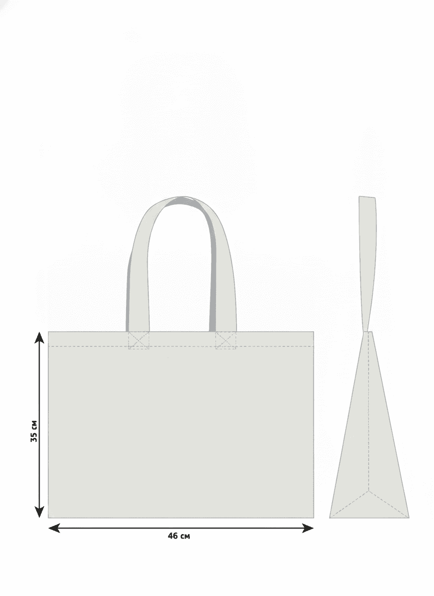 Wide Natural Calico Beach Tote with Base