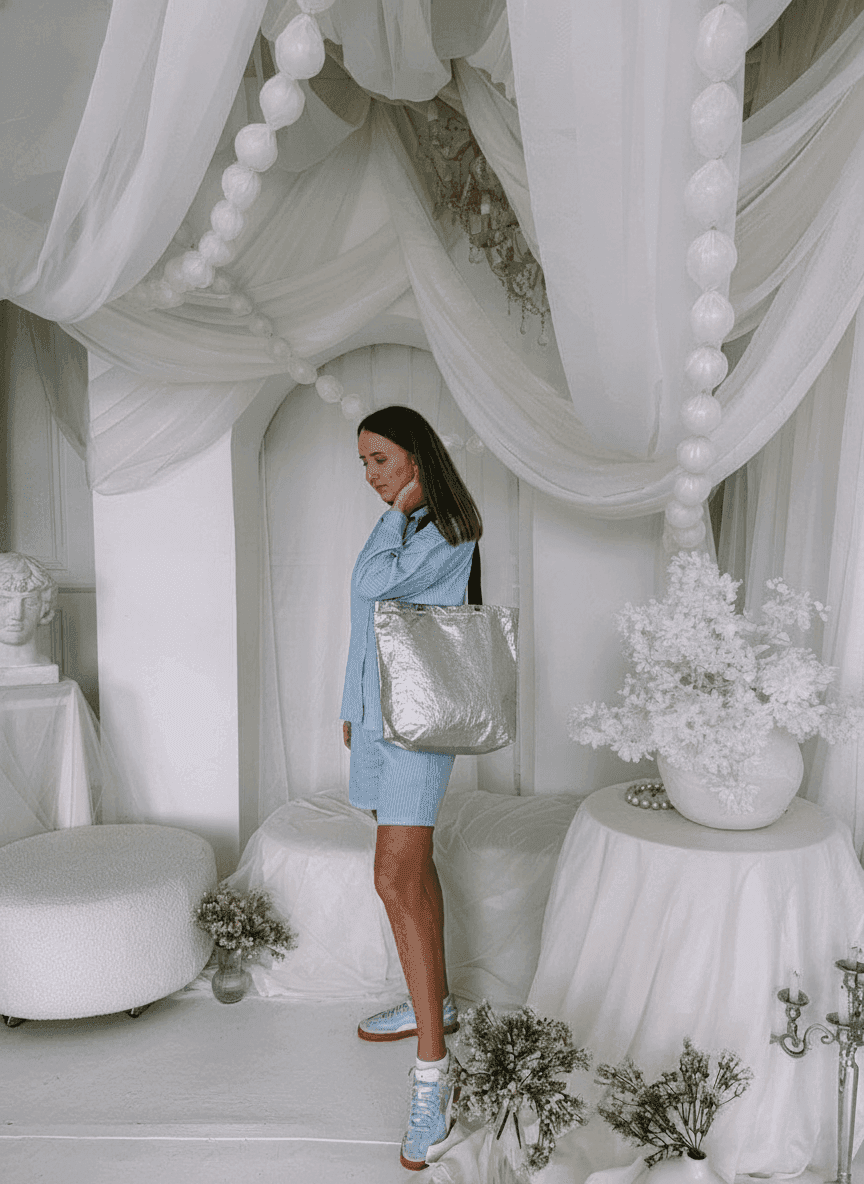 Reflective Raincoat Fabric Tote Bag