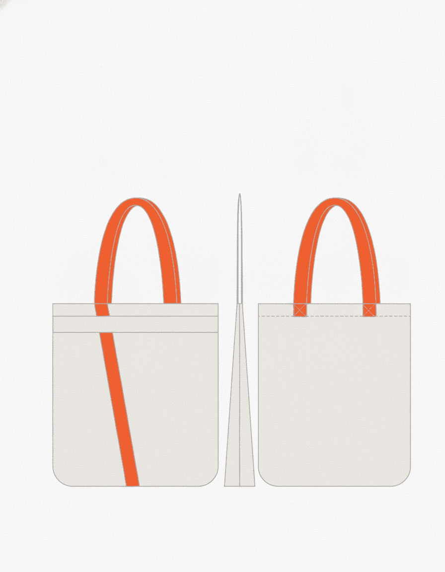 Eco Twill Tote Bag with Exterior Pocket