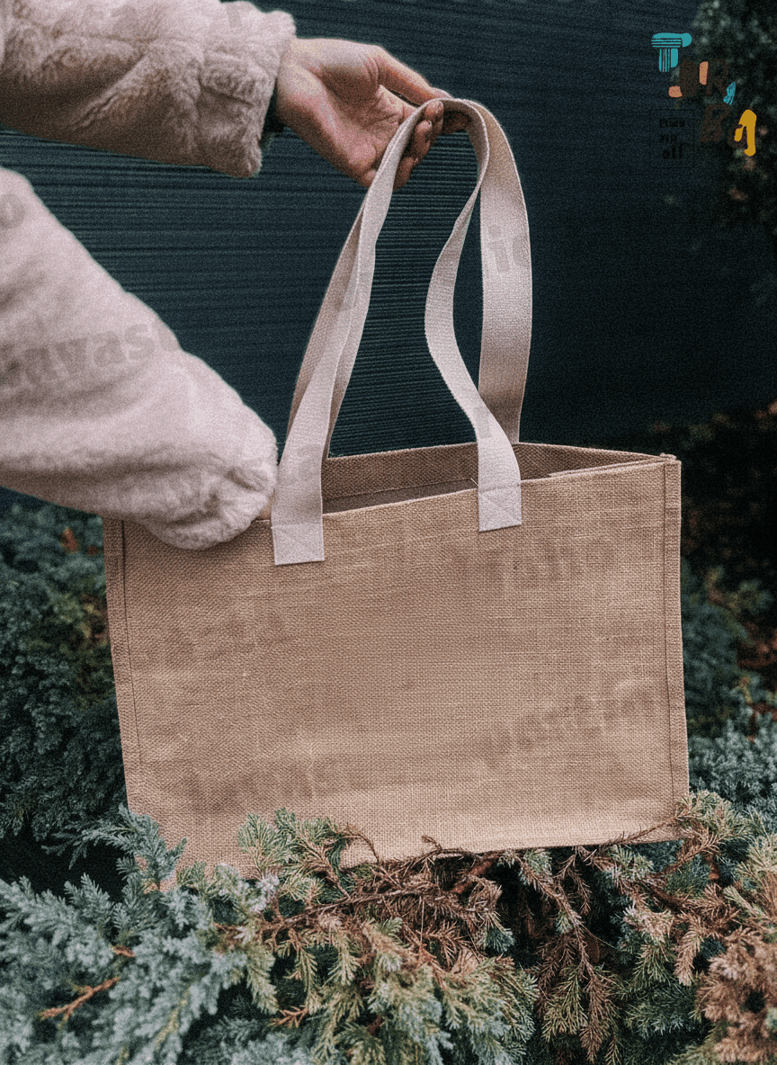 Laminated Jute Tote Bag
