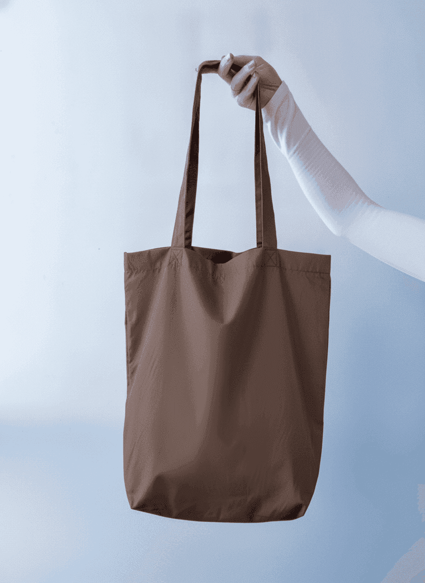 Vertical Water-Repellent Raincoat Fabric Tote Bag
