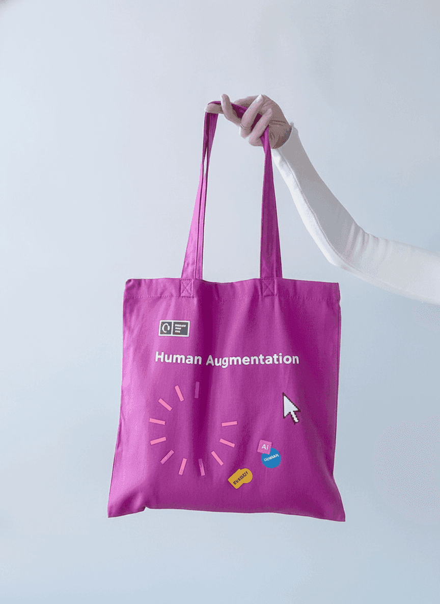 Pink Square Tote Bag