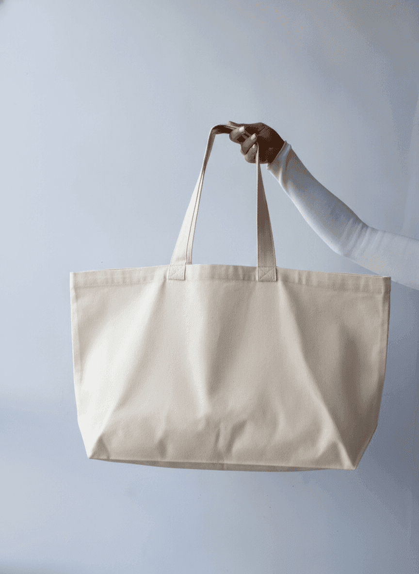 Twill tote bag with inner pockets