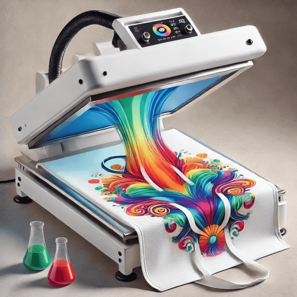 Sublimation Print on White Synthetic Fabric