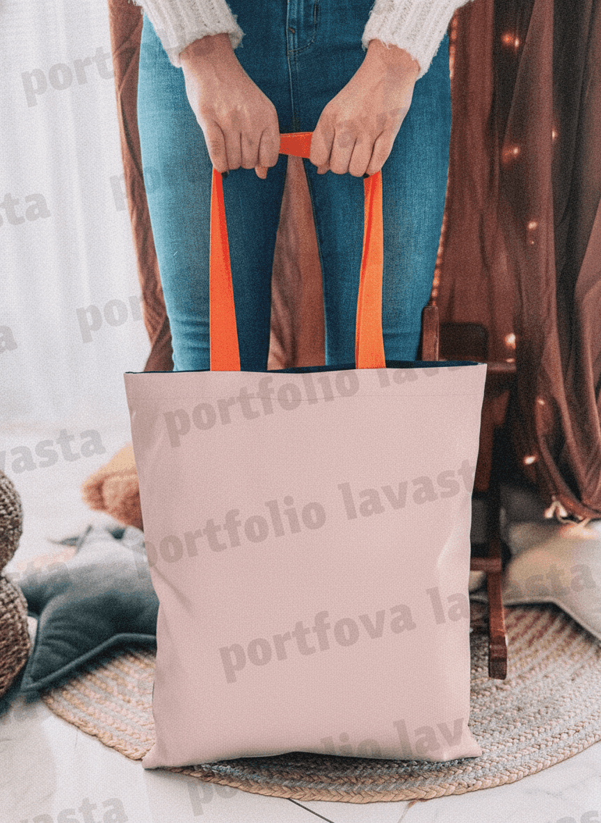 Lined Twill & Reflective Tote Bag
