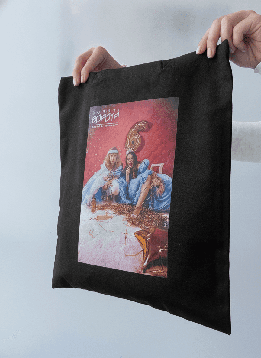 Black Cotton Twill Tote Bag with Long Handles