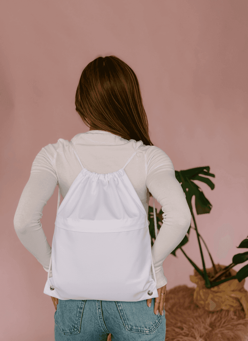 Рюкзачок из водоотталкивающей плащевки, канатные шнуры