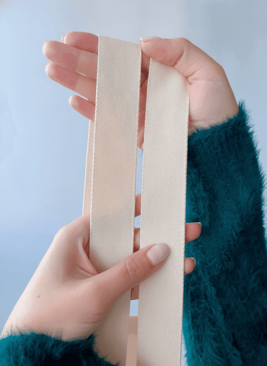 Midweight Cotton Tote Bag - Light Beige