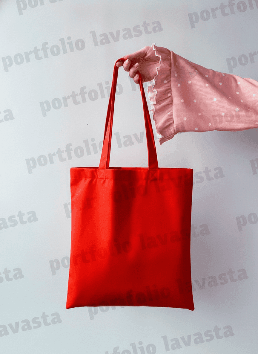 Twill Tote Red & Green