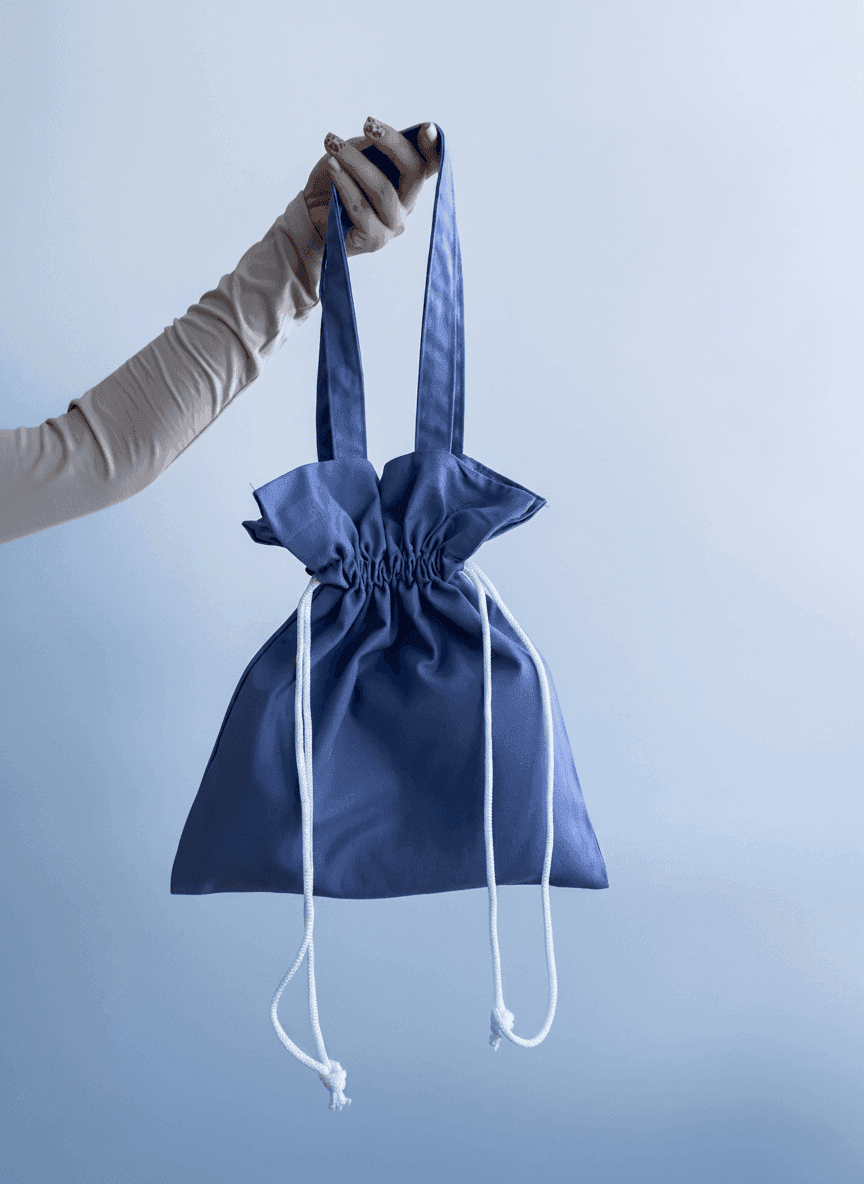 Шопер із бавовняної панами з подвійними ручками