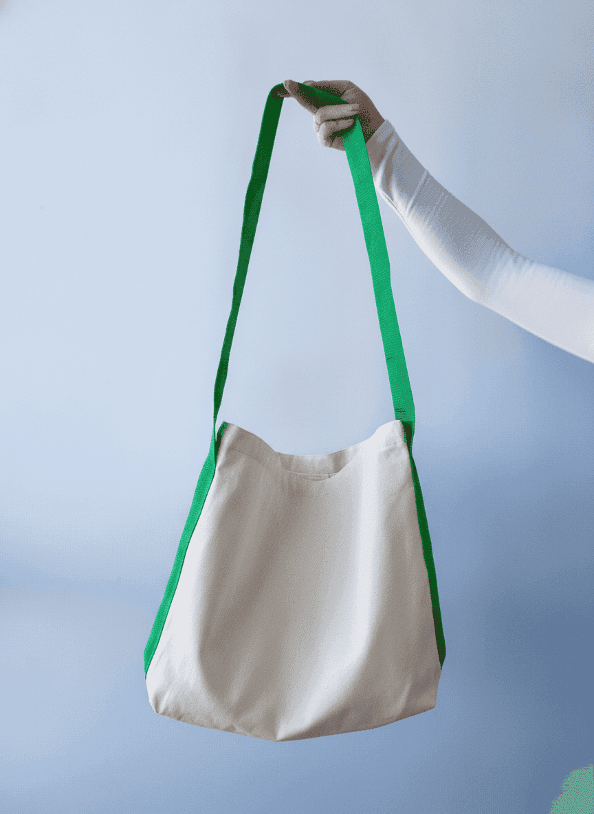 Twill crossbody messenger bag