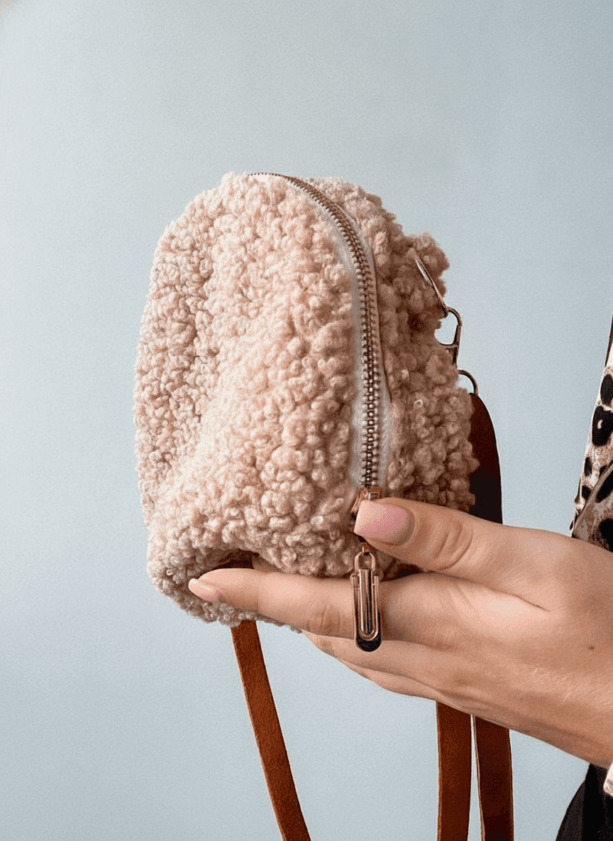 Shearling Clutch