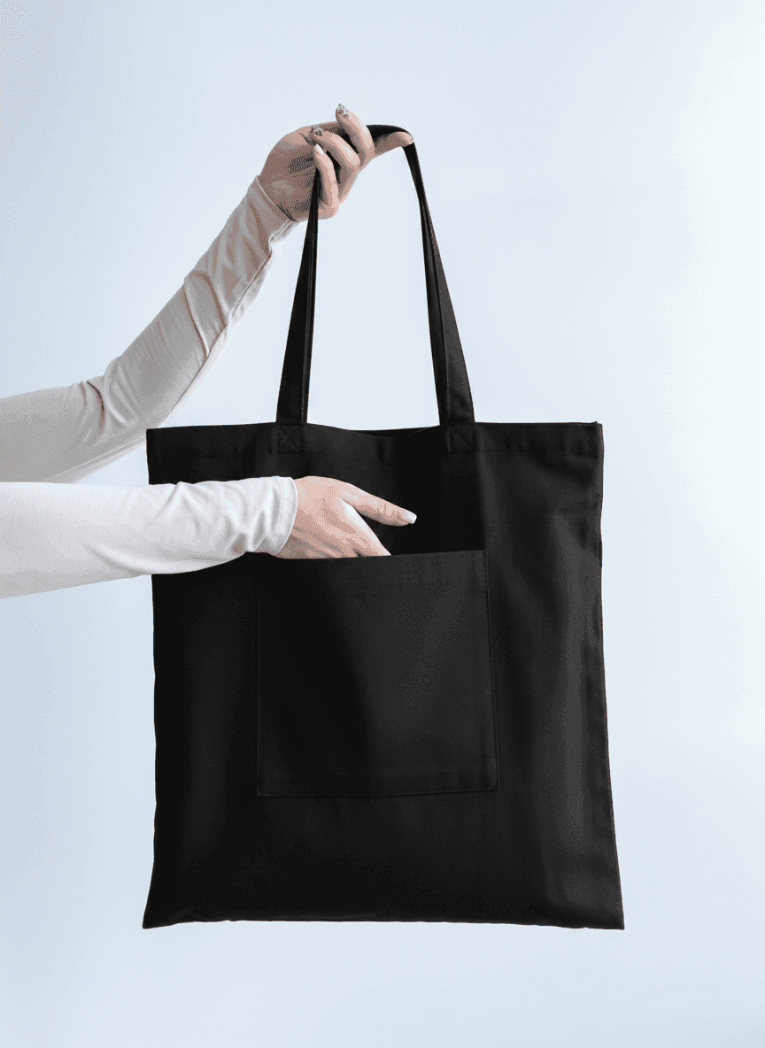 Книжный хлопковый шопер с плечевыми ручками для покупок