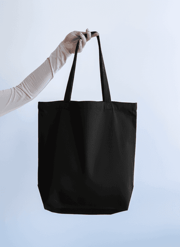 Шопер з бавовняної саржі з довгими ручками для покупок