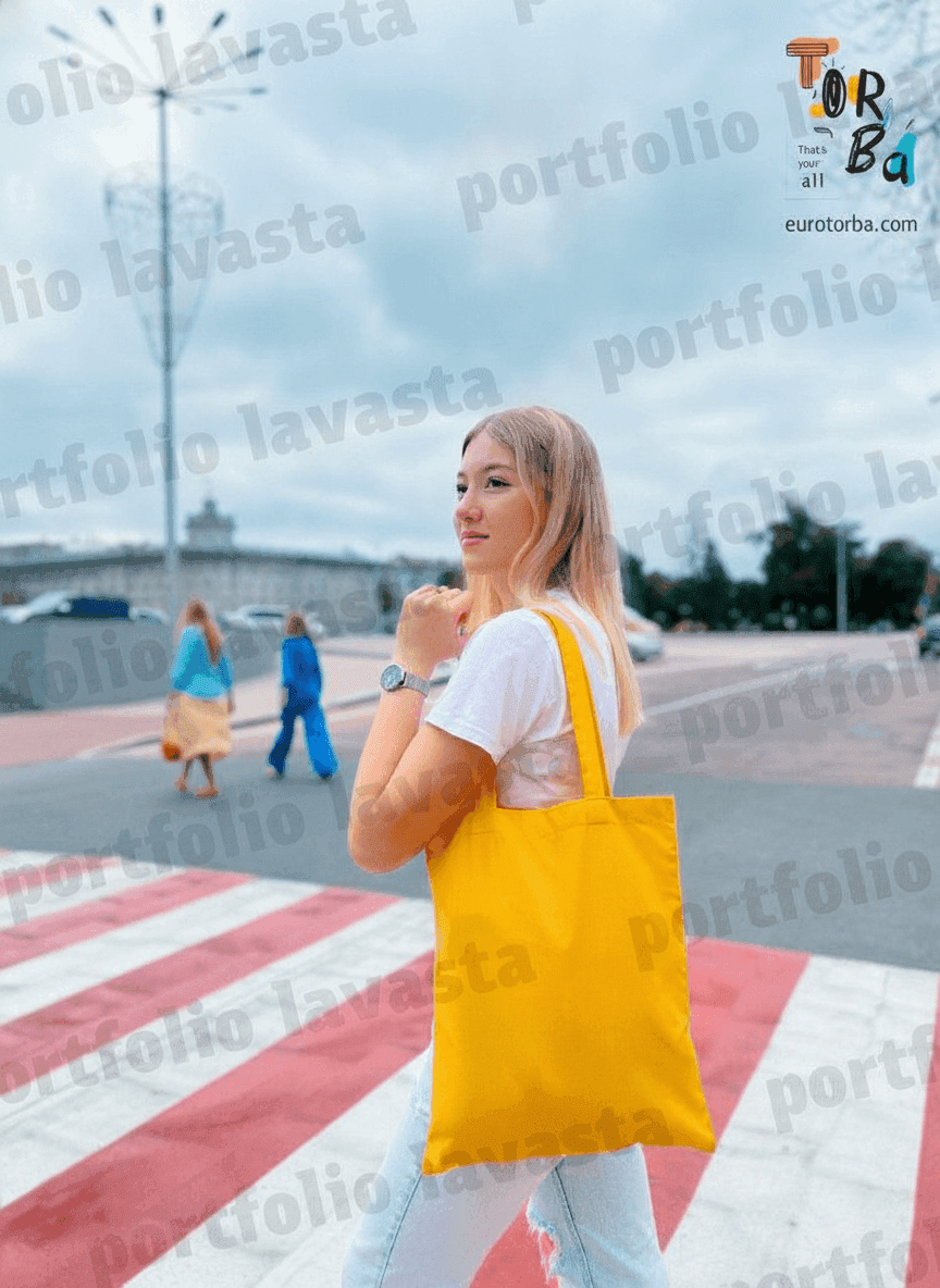 Yellow Calico Tote Bag