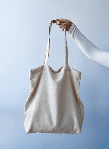 Брезентовий шопер з наплечними бавовняними ручками для покупок