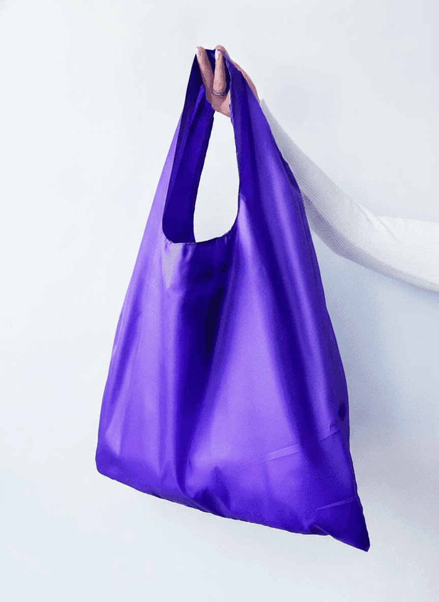 Purple Nylon Reusable Tote