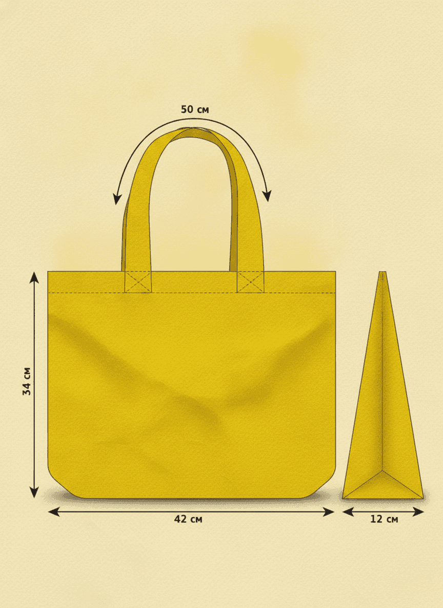 Yellow Nonwoven Tote Bag