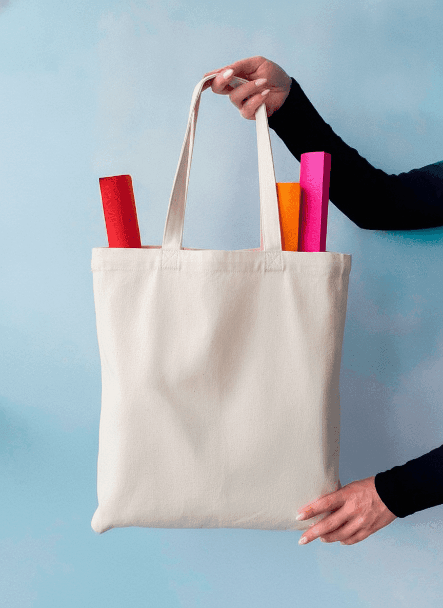 Oversized Linen-Look Two-Ply Tote Bag