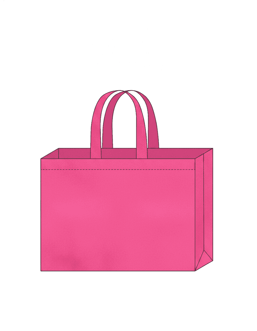 Pink Spunbond Tote Bag