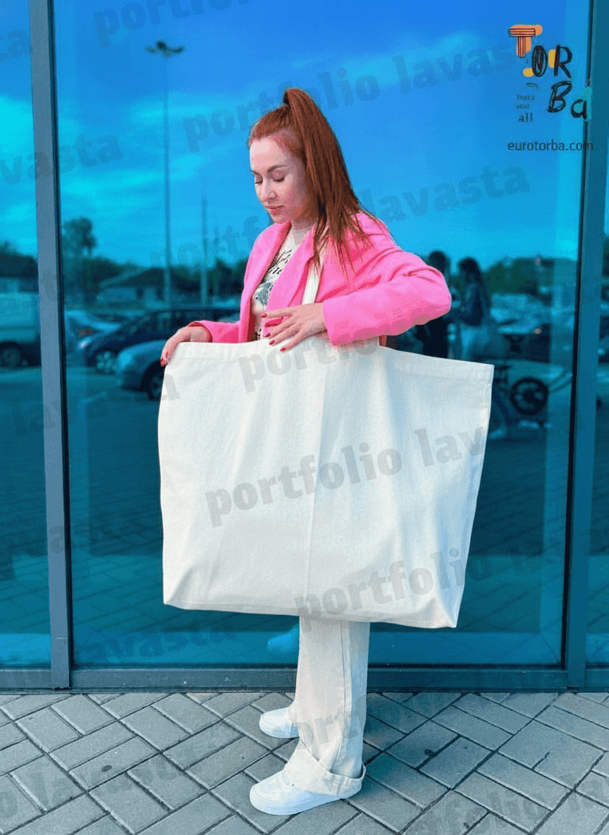 Double-Knit Cotton Tote Bag