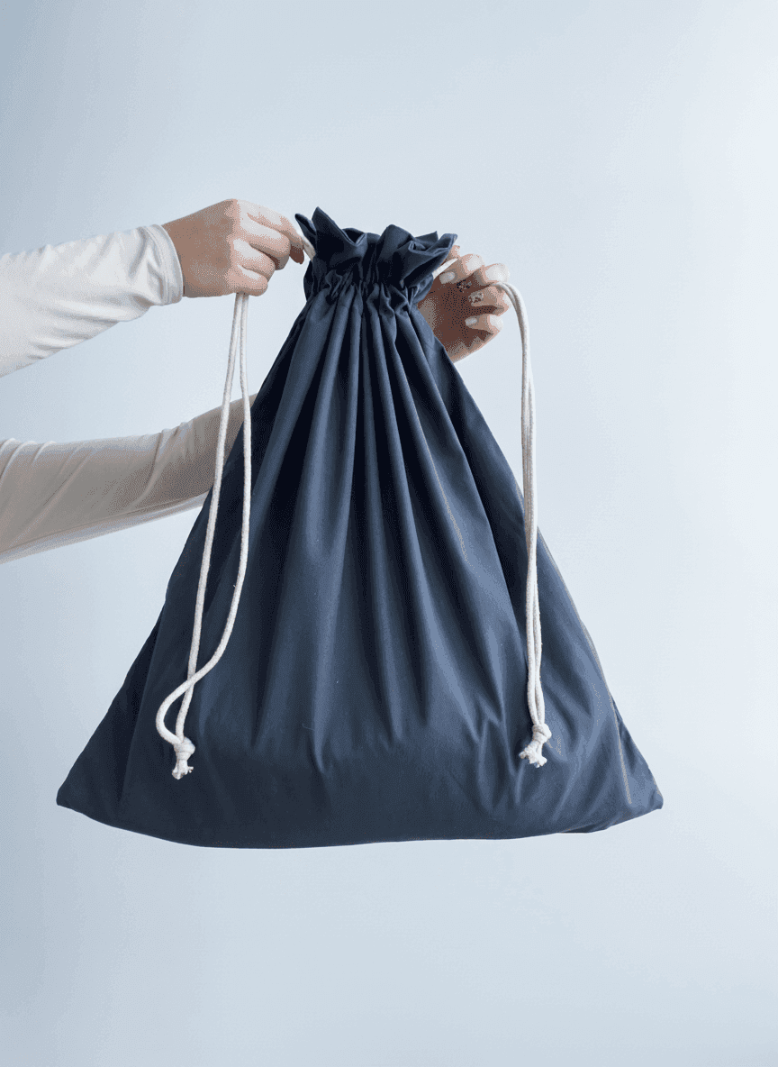 Вертикальний плаский шопер з бязі для друку