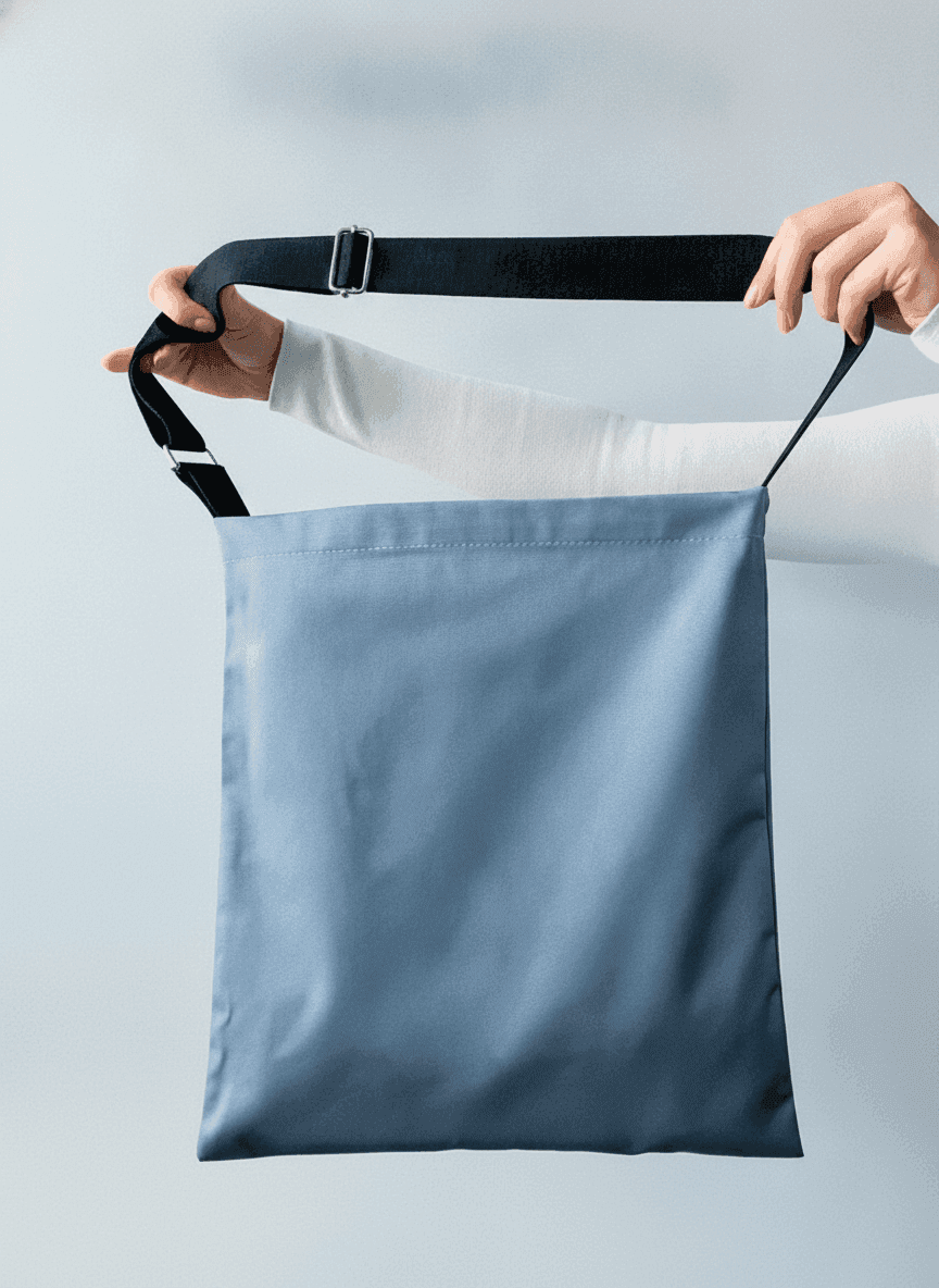 Lava Gray Tote Bag with Adjustable Strap