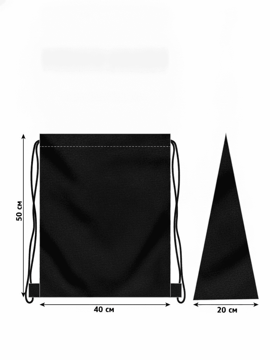 Black Twill Backpack