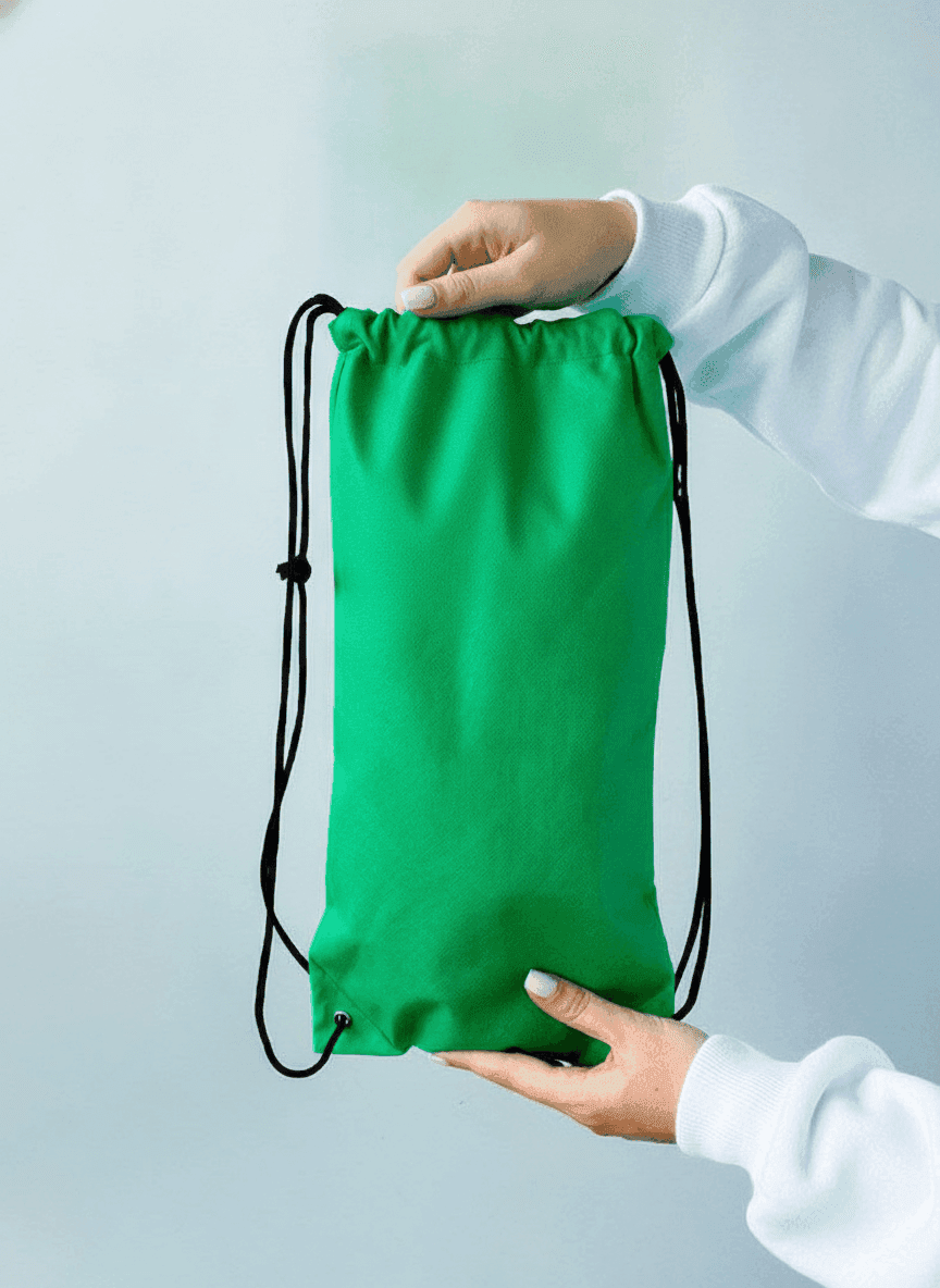 Small Long Green Spunbond Backpack