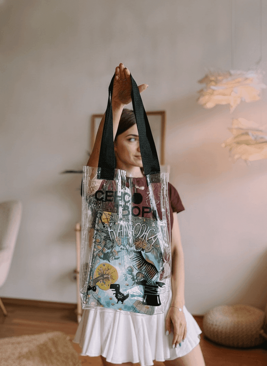 Waterproof Clear PVC Tote Bag