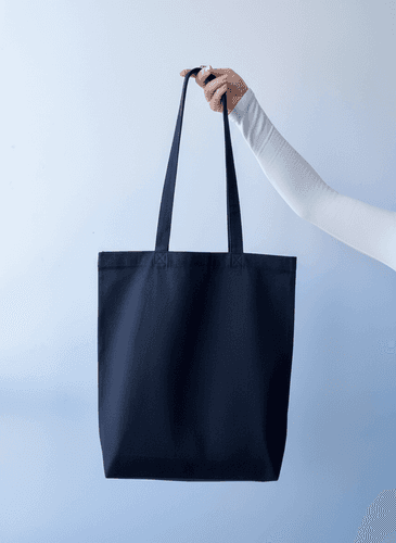 Міцний шопер із бавовняної саржі з подовженими ручками